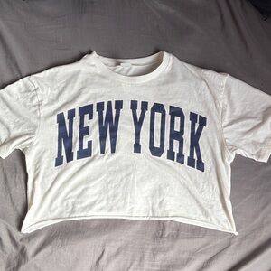No Boundaries Off-White Ribbed Tee